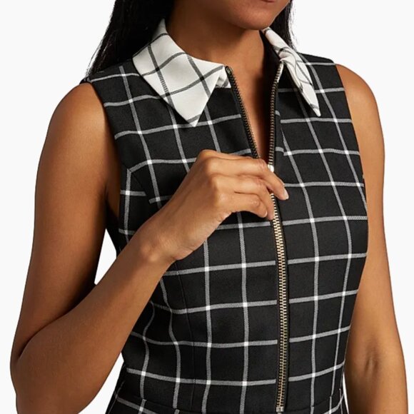 Alice + Olivia Ellis Check Mini dress - Size 2 - Picture 6 of 14